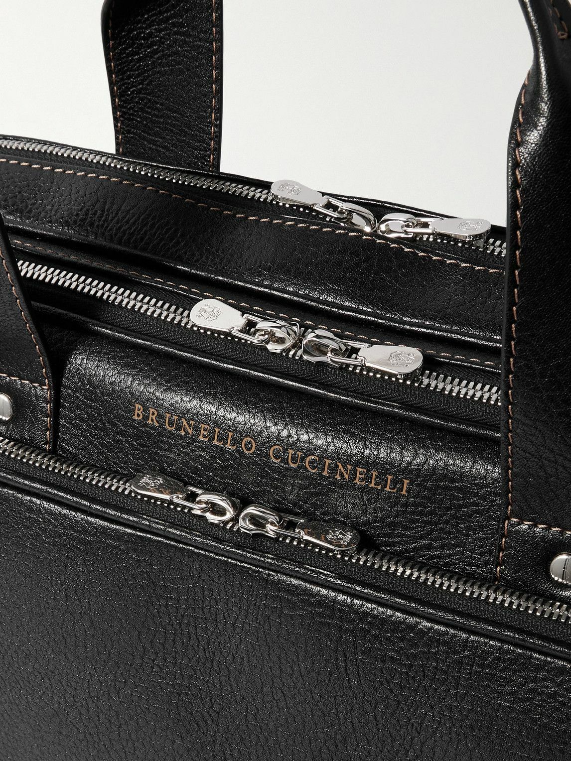 Brunello Cucinelli - Textured-Leather Briefcase