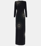 Dries Van Noten Dalista embroidered crêpe gown