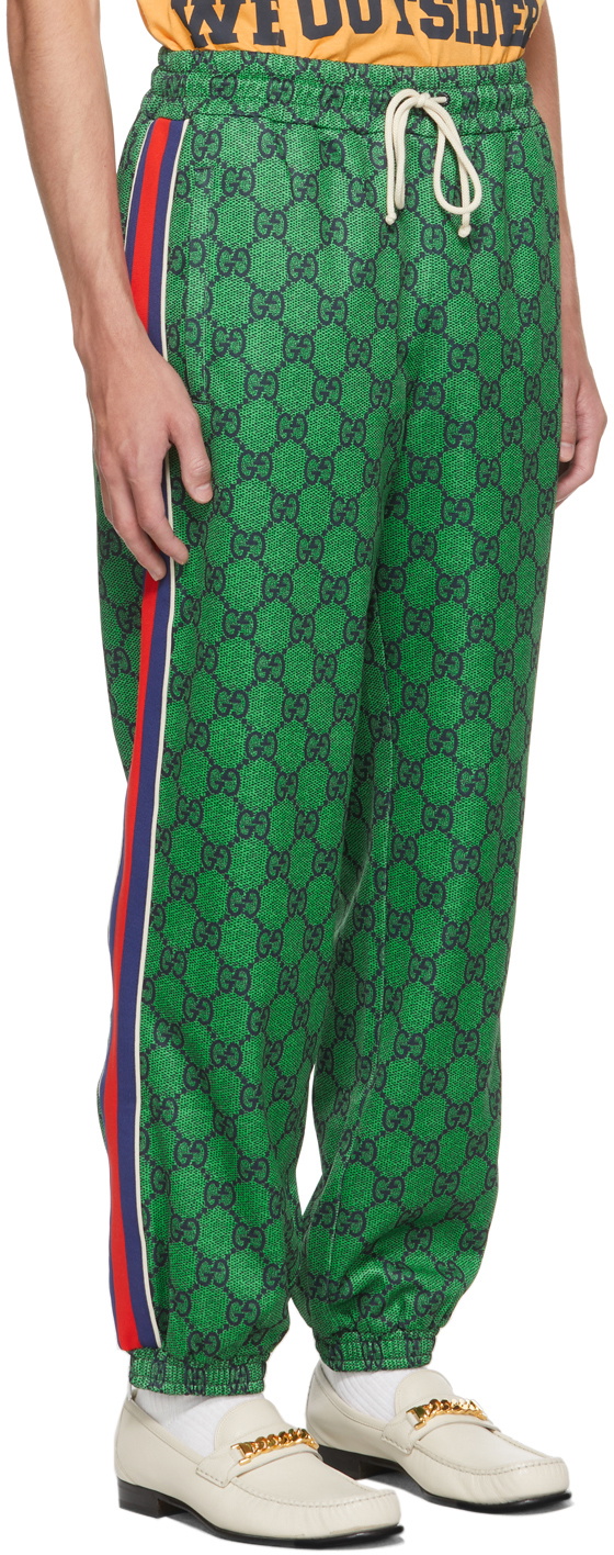 kampagne Bliv oppe Gummi Gucci Green GG Web Track Pants Gucci