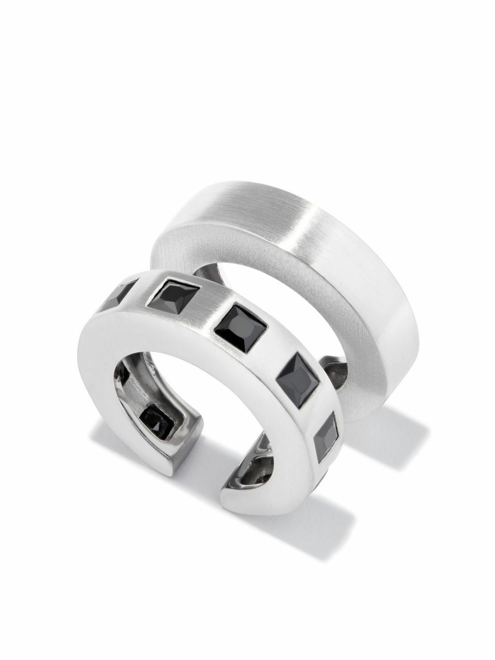 Tom Wood Arch Zirconia Double Cuff Earrings