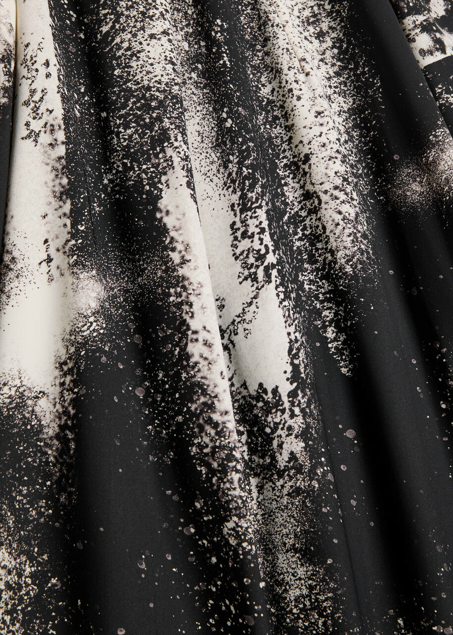 High Prelude Printed Stretch-polyamide Midi Dress Black