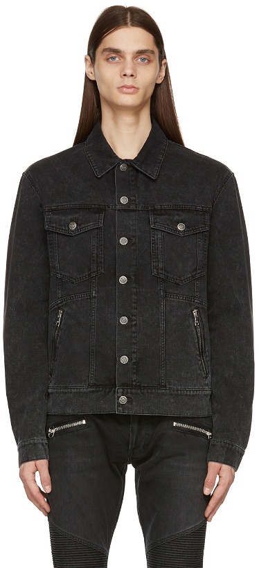 Photo: Balmain Black Buttoned Denim Jacket