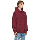 VETEMENTS Burgundy Definition Hoodie