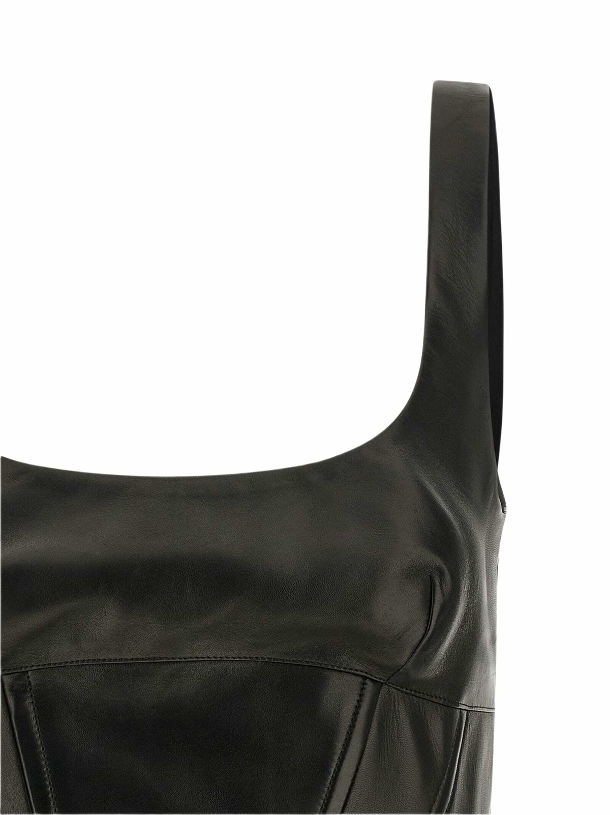 Ermanno Scervino Peplos Leather Top
