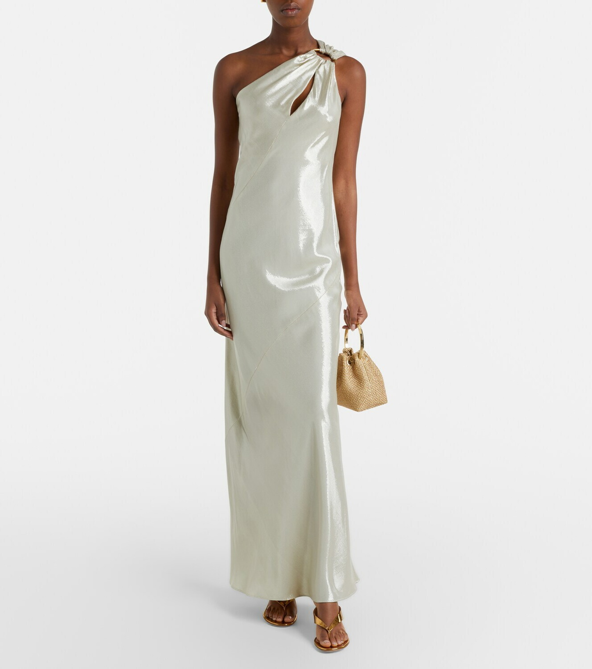 Max Mara Odissea one-shoulder gown