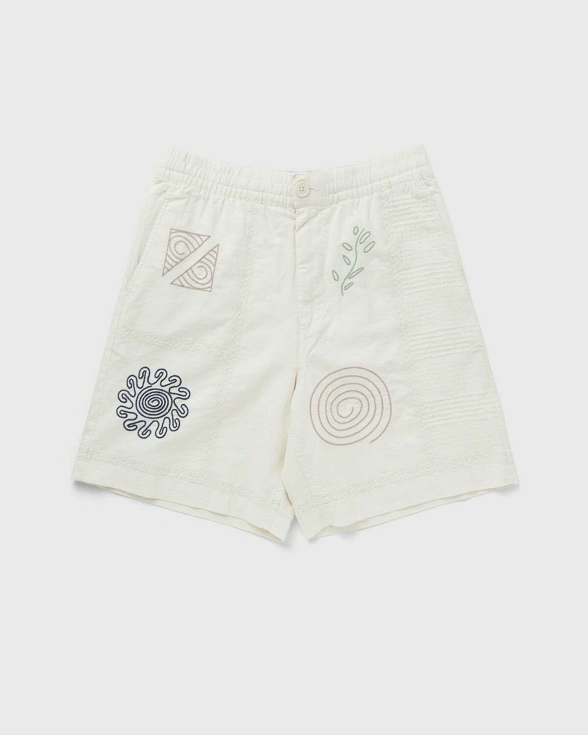 Wax London KURT SHORT DOODLE EMBROIDERY White Mens Casual Short