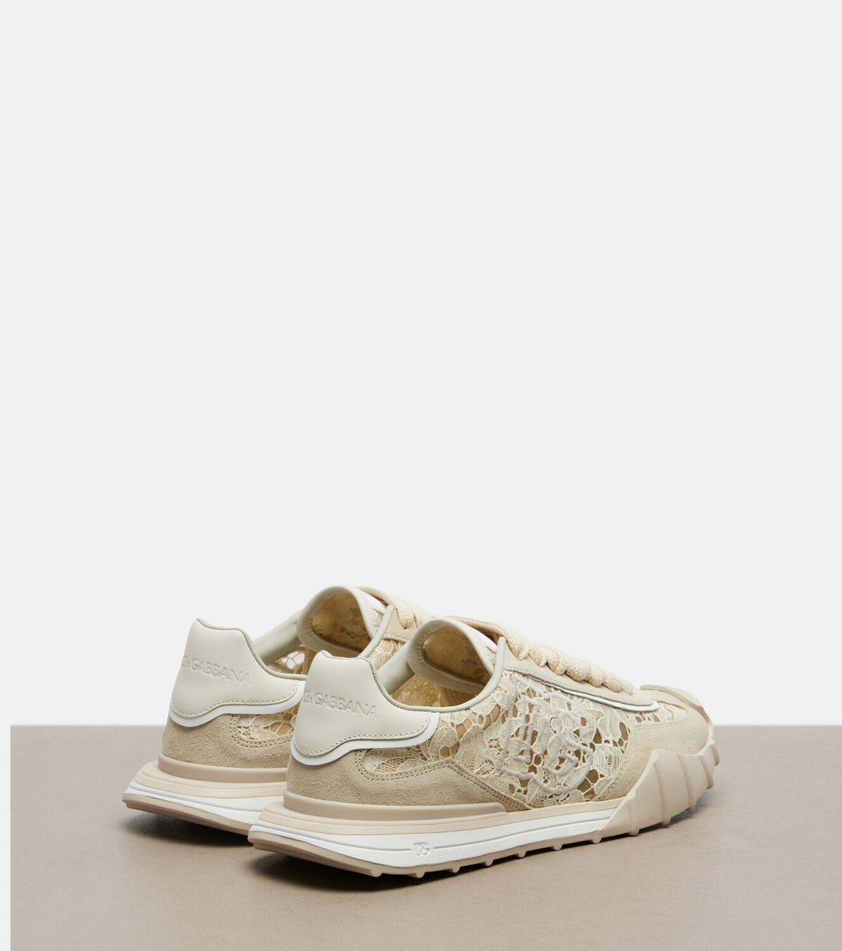 Dolce&Gabbana Runner suede-trimmed lace sneakers