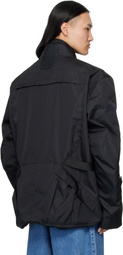 VETEMENTS Black Biker Parka Coat & Jackets Set