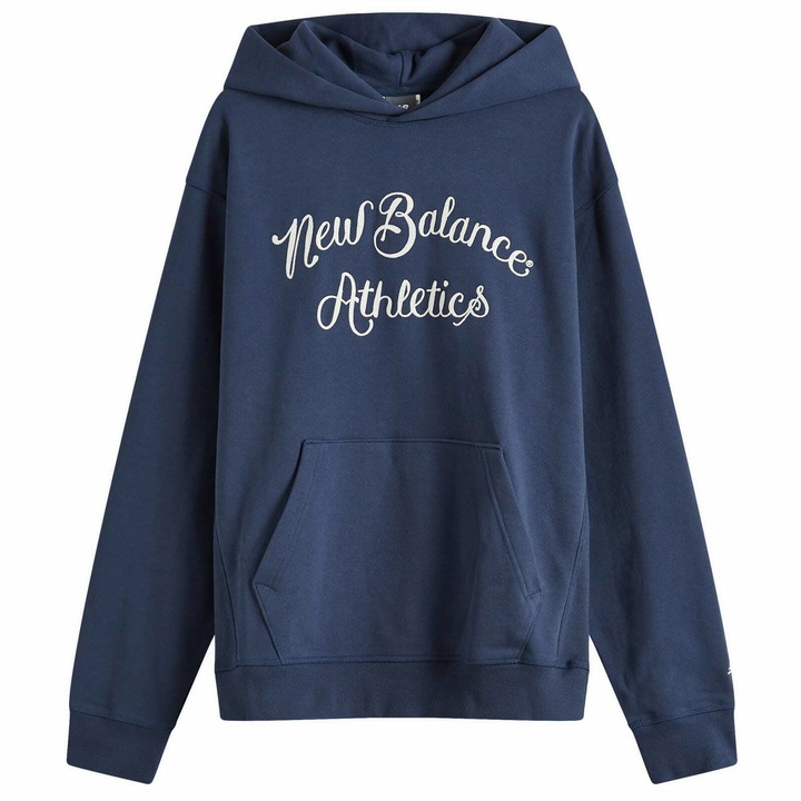 Photo: New Balance Athletics Relaxed League Hoodie in Nb Navy