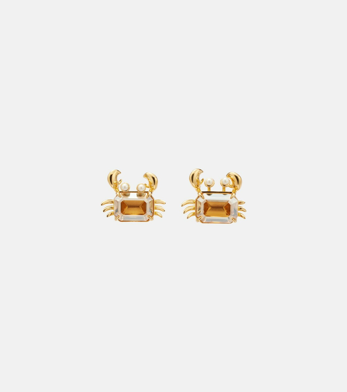 Oscar de la Renta Crab embellished earrings