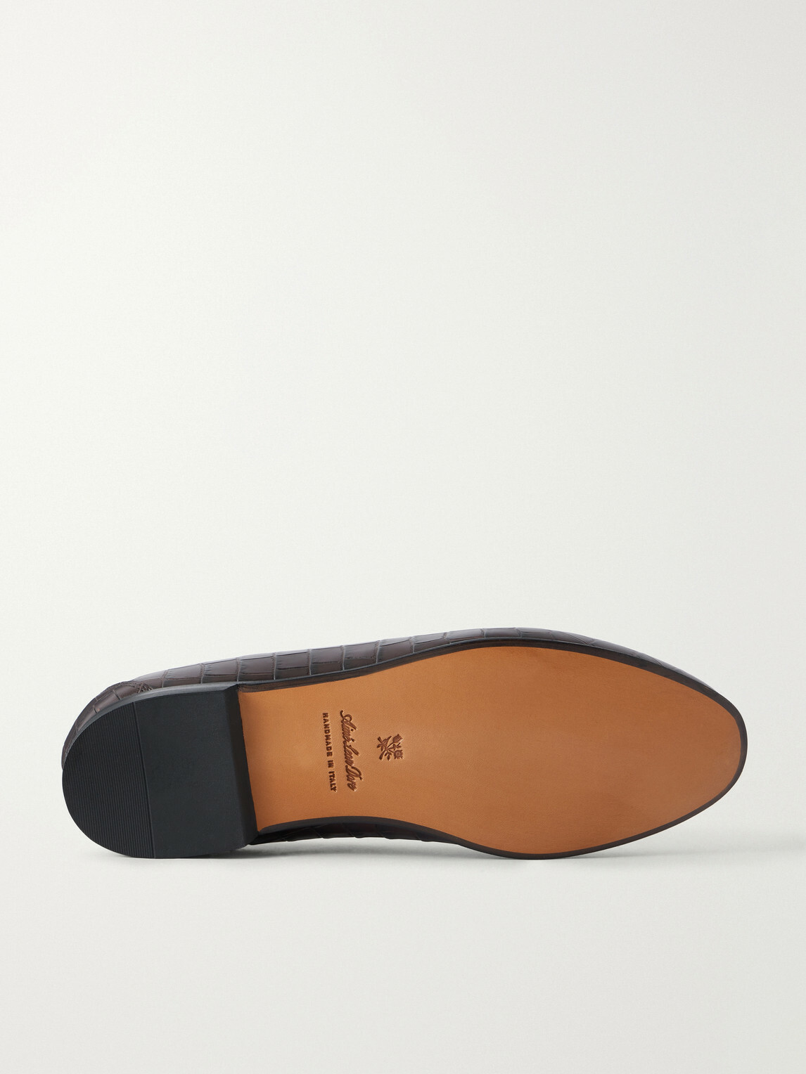 Aimé Leon Dore - Logo-Embellished Croc-Effect Leather Loafers - Brown