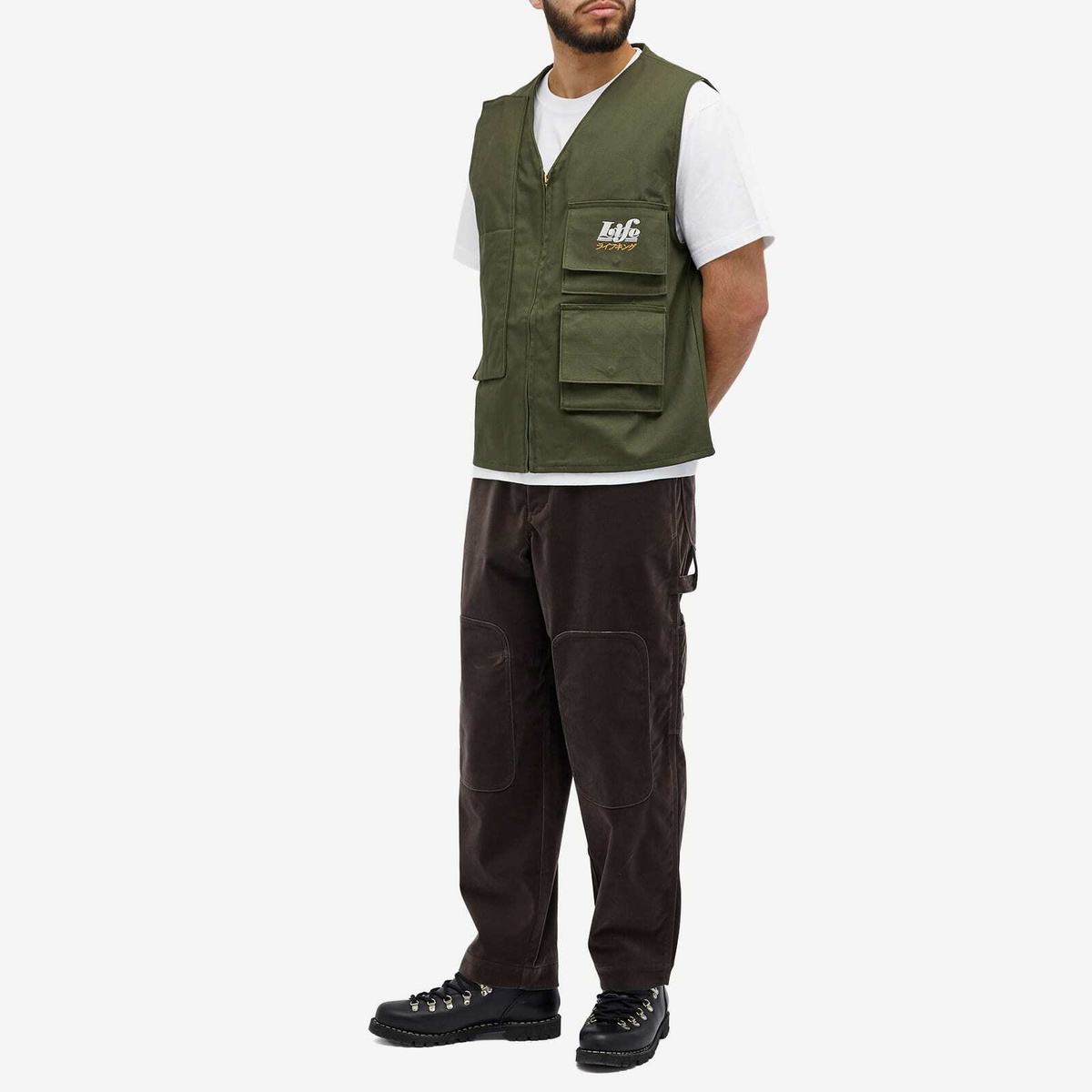 Garbstore Men's Life Multi Pocket Vest in Olive