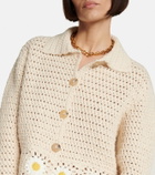 Alanui - Daisy cropped crocheted cardigan