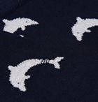 Thom Browne - Cotton-Jacquard Socks - Blue