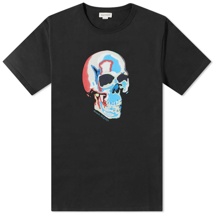 Photo: Alexander McQueen Men's Solarized Skull Print T-Shirt in Black