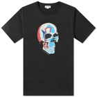 Alexander McQueen Men's Solarized Skull Print T-Shirt in Black