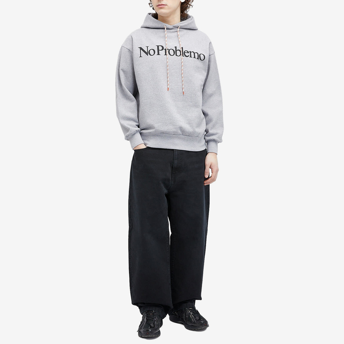 No Problemo Men's Hoodie in Grey Marl