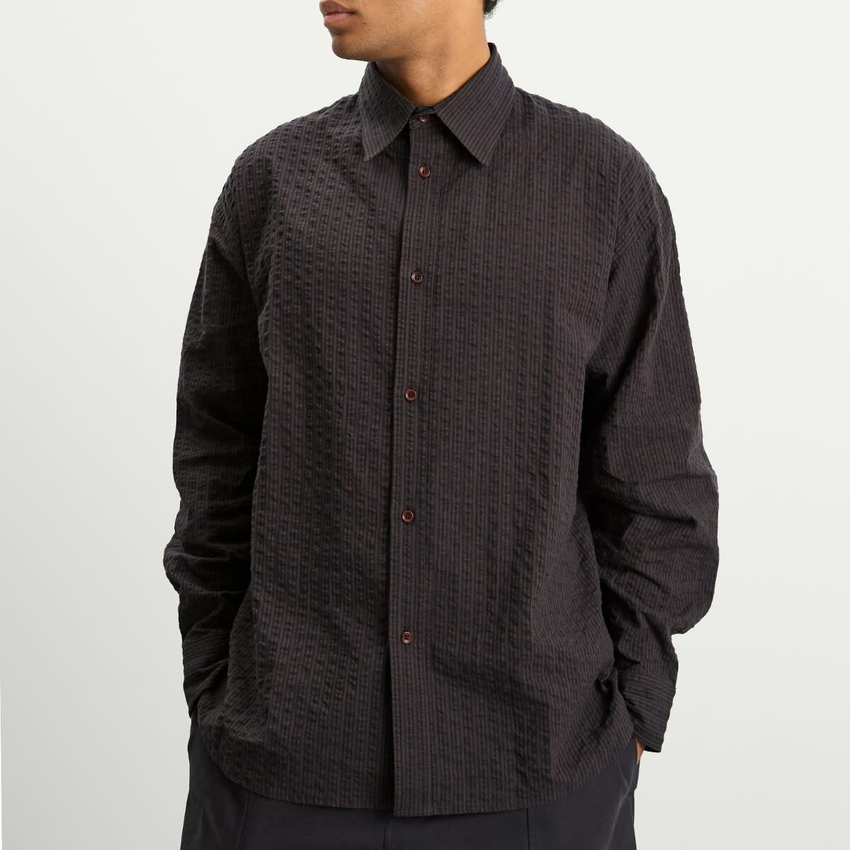 Sage Nation Men's Chisholm Check Shirt in Navy Brown Check
