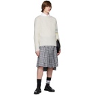 Thom Browne Off-White Intarsia 4-Bar Sweater