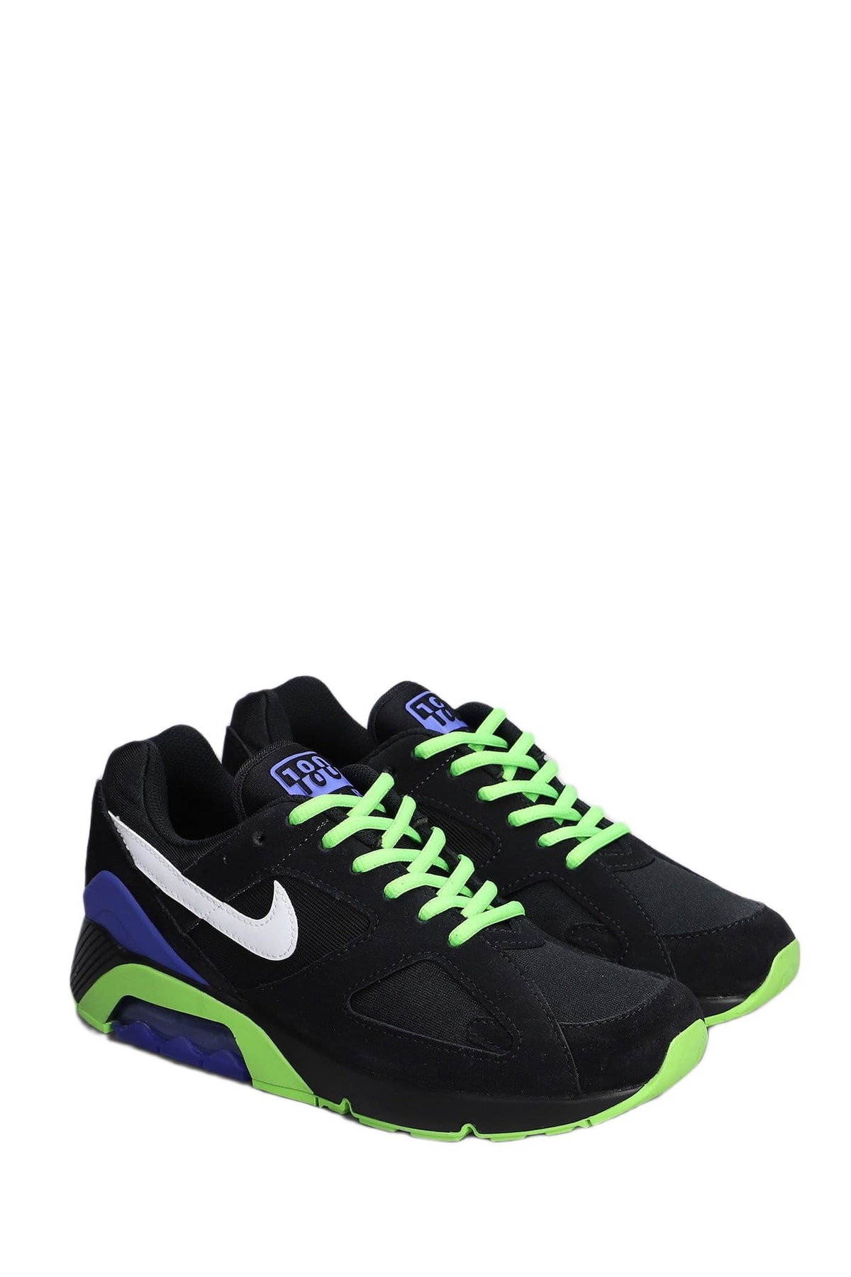 Nike Air 180 Qs Sneakers In Black Suede And Fabric