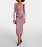 Alex Perry Satin midi dress