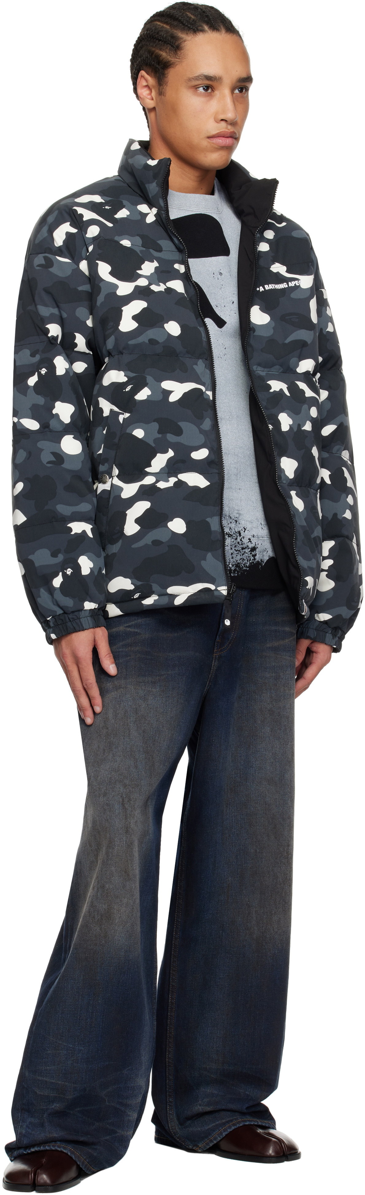BAPE Black City Camo Reversible Down Jacket A Bathing Ape