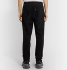 Vetements - Tapered Printed Fleece-Back Cotton-Jersey Sweatpants - Black