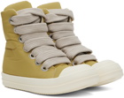 Rick Owens DRKSHDW Yellow Jumbo Lace Puffer Sneakers