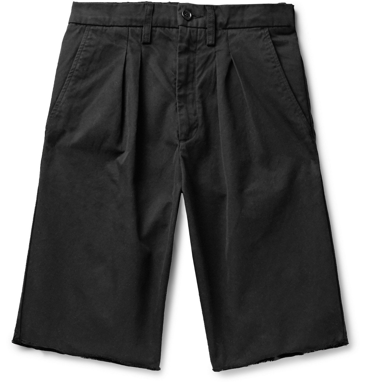 Photo: BILLY - Pleated Cotton-Twill Shorts - Black