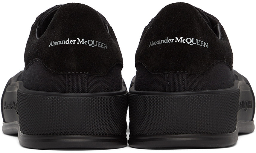 Alexander McQueen Black Deck Plimsoll Sneakers Alexander McQueen