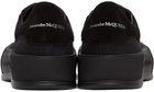 Alexander McQueen Black Deck Plimsoll Sneakers