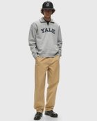 Les Deux Yale Logo Half Zip Sweatshirt Grey Half Zips