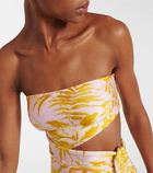 Zimmermann Golden Scarf cut-out floral swimsuit