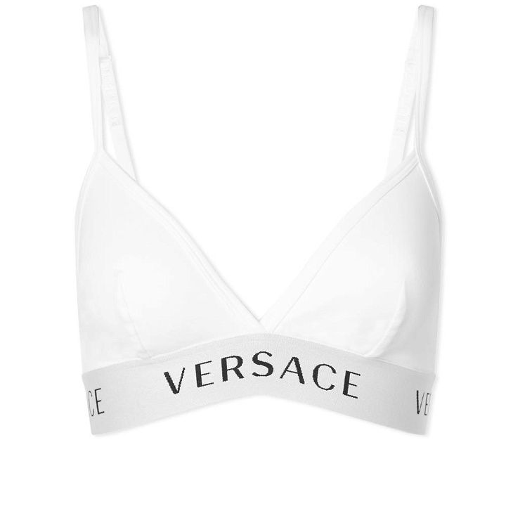 Photo: Versace Tape Logo Triangle Bralet