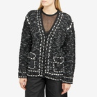 TheOpen Product Women's OPEN YY Tweed Stitch Cardigan in Black