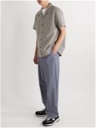 Bellerose - Faraway Checked Cotton and Linen-Blend Shirt - Gray