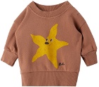 Bobo Choses Baby Brown Starfish Sweatshirt