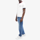 Valentino Men's Logo Ringer T-Shirt in White/Navy/Bordeaux