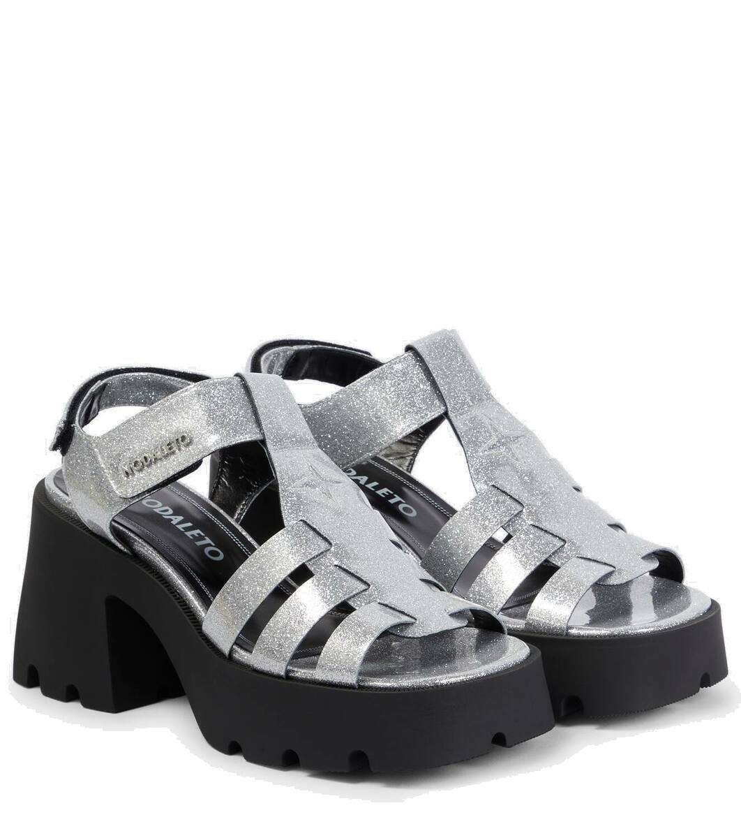 【NODALETO】bulla chibi satin platform サンダル Bulla Chibi satin platform sandals in pink - Nodaleto