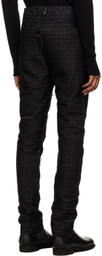Label Under Construction Black Distressed Trousers