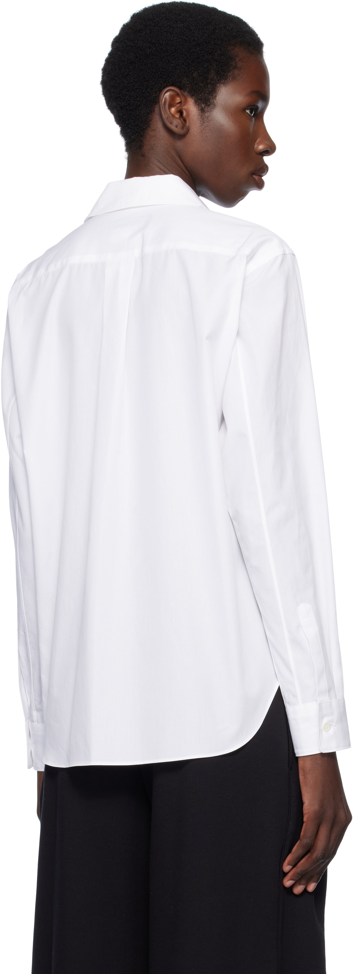 Black Comme des Garçons White Peter Pan Collar Shirt
