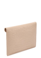 Vivienne Westwood Envelope Crocodile-effect Patent Leather Clutch - Cream - One Size