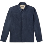 Loro Piana - Rain System Suede Shirt Jacket - Navy