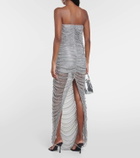 Giuseppe di Morabito Embellished bustier mesh gown