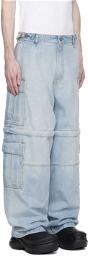 VTMNTS Blue Detachable Leg Cargo Pants