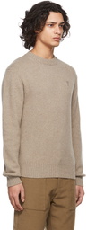 AMI Alexandre Mattiussi Taupe Ami de Cœur Cashmere Sweater