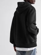 AMIRI - Distressed Logo-Appliquéd Cotton-Jersey Hoodie - Black