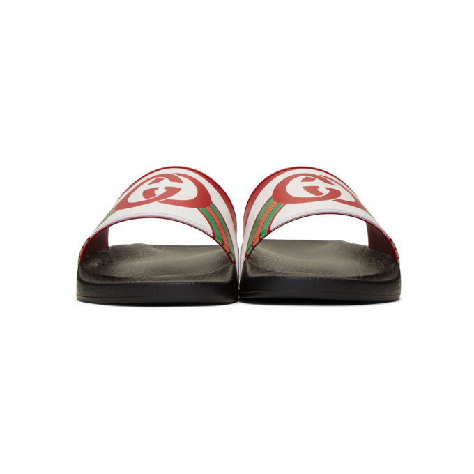 Gucci Red GG Supreme Pool Slides