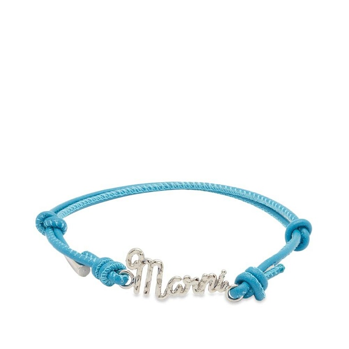 Photo: Marni Men's Logo Signature Bracelet in Turquoise