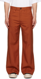 Marni Orange Zip Trousers